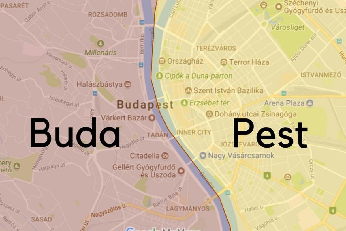 буда унгарија мапа