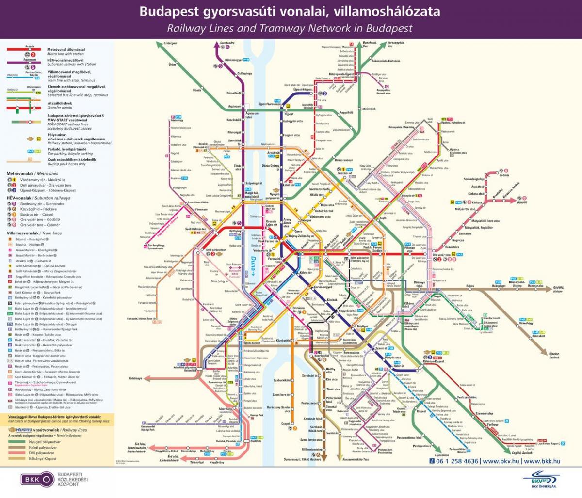 будимпешта јавен транзит мапа