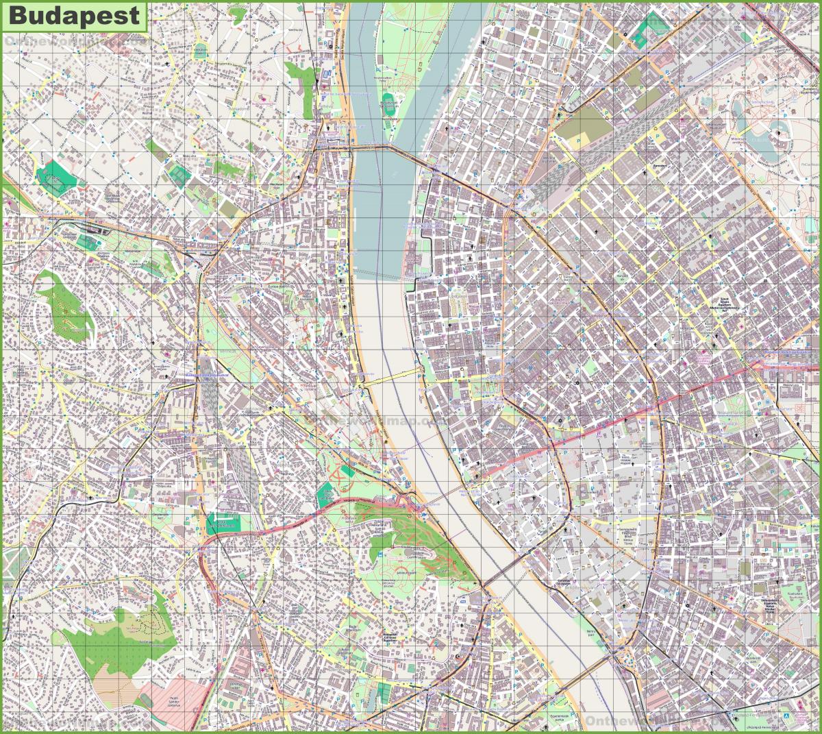 улица картата на будимпешта, унгарија