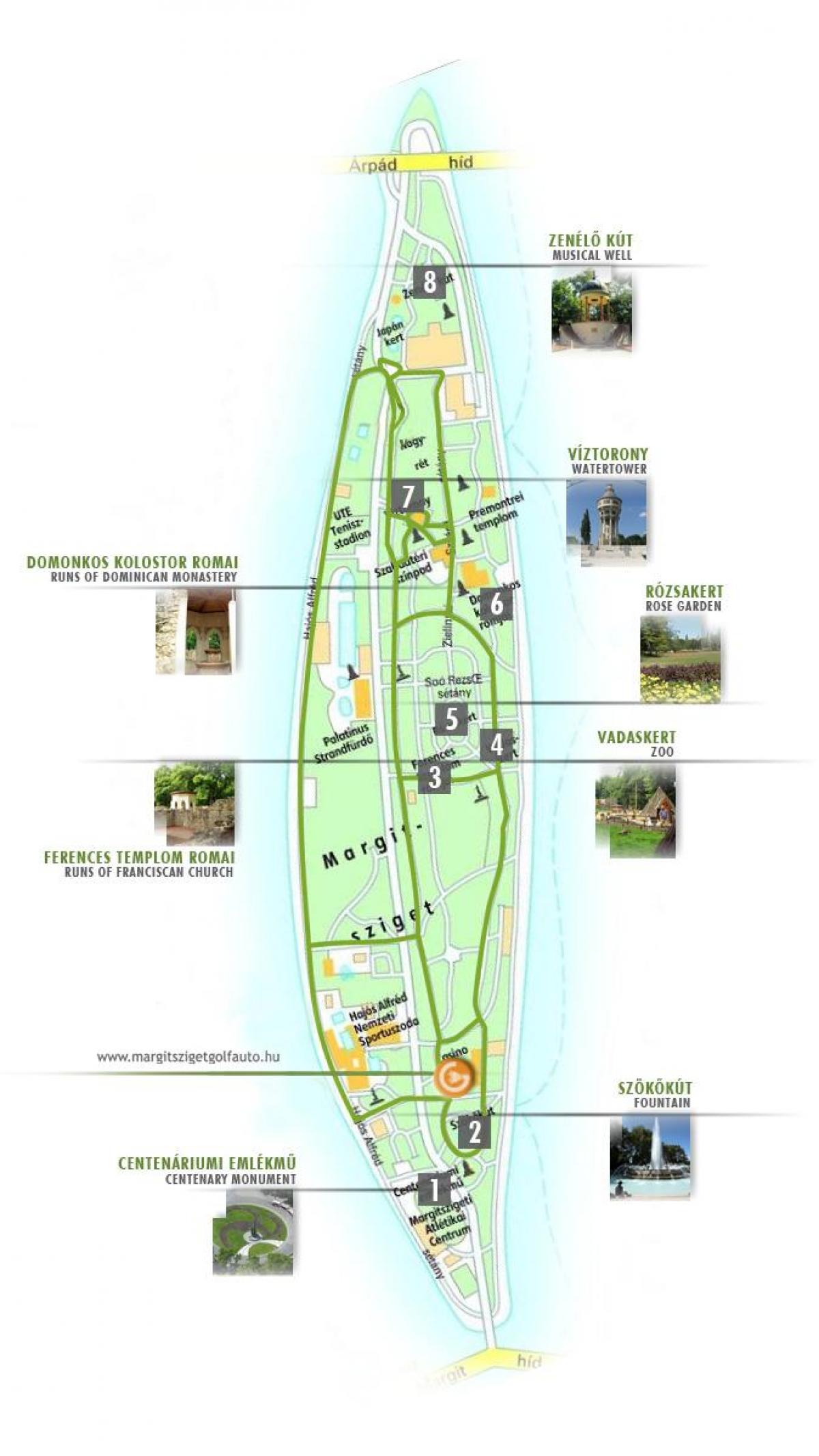карта на маргарет островот будимпешта