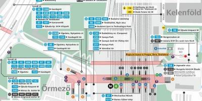 Картата на будимпешта kelenfoe станица