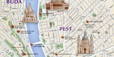 Будимпешта ознаки за места на мапата