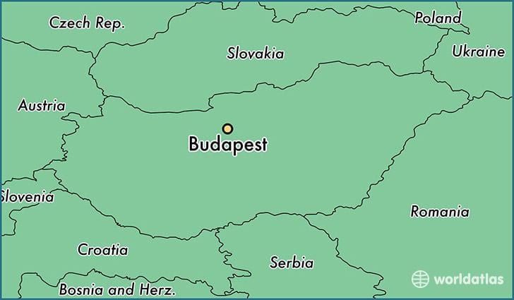картата на будимпешта и околните земји