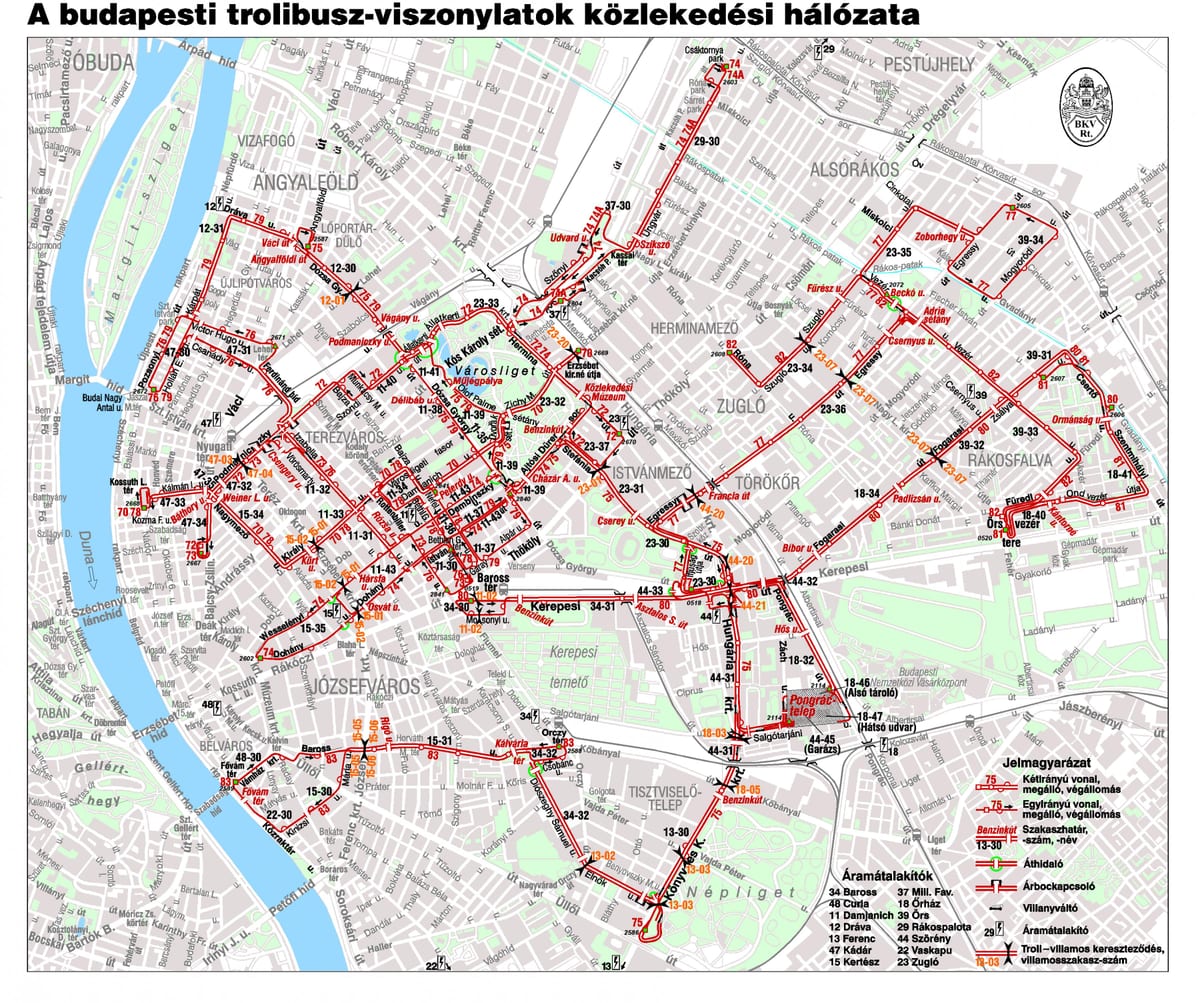 картата на будимпешта количка
