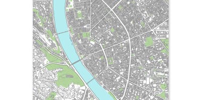 Картата на будимпешта мапата за печатење