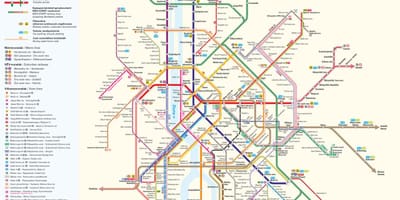 Будимпешта јавен транзит мапа