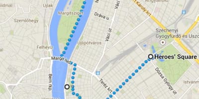 Мапата плоштадот на хероите во будимпешта